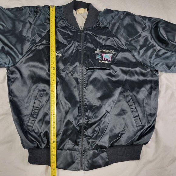 Vintage Hartwell Mens 2XL Black Jacket Stuart Andersons The Square Cow Funbar - Picture 10 of 11